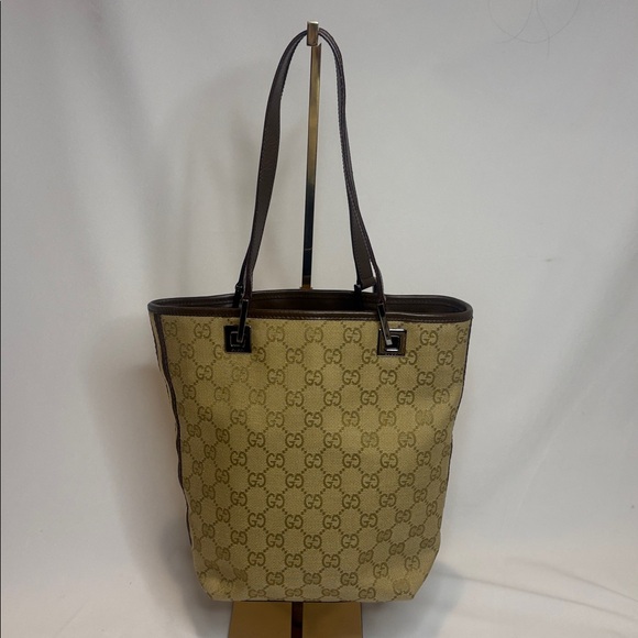 Gucci Handbags - Gucci GG canvas small tote - brown and tan